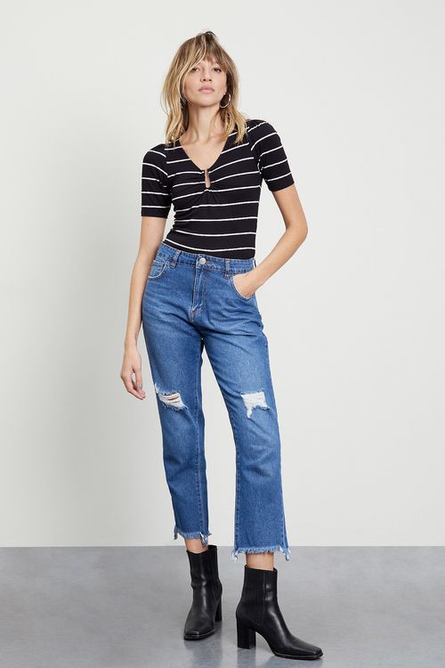 Straight Medium Blue