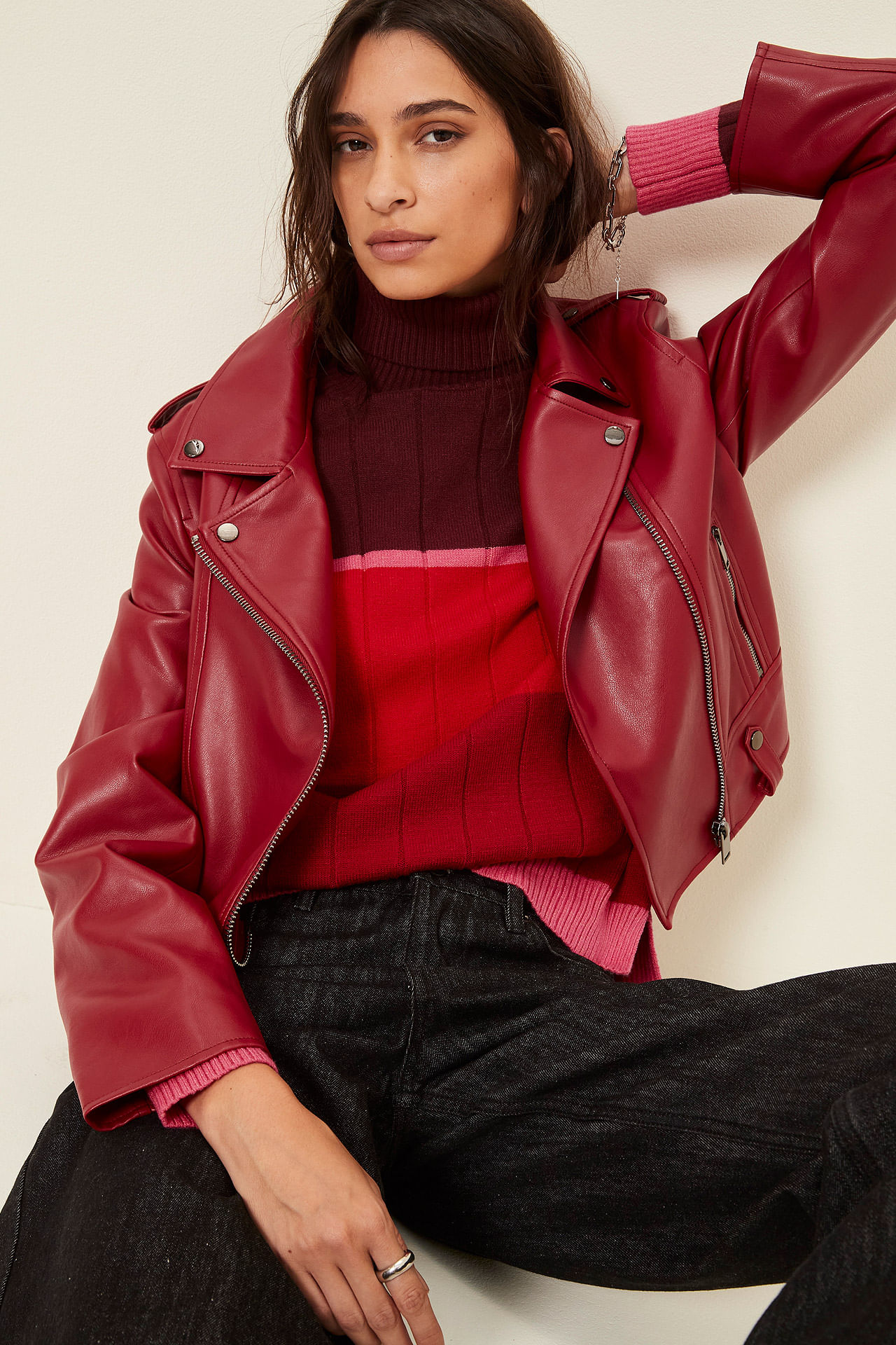 Camperas Chamarras Mujer 2016 Ropa Outfit Chamarra Roja Mujer