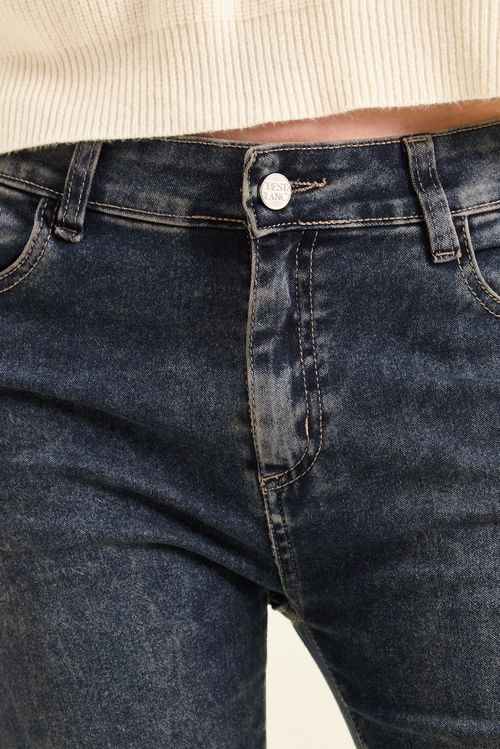 Flare Mid Rise Marble Blue