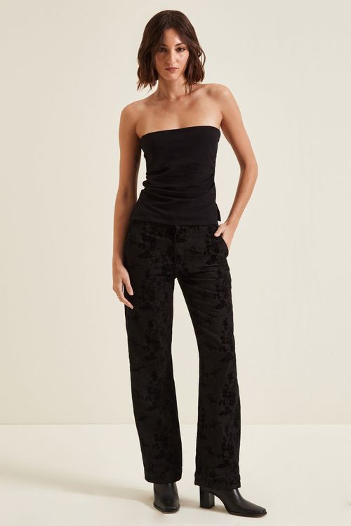 Straight Flower Black