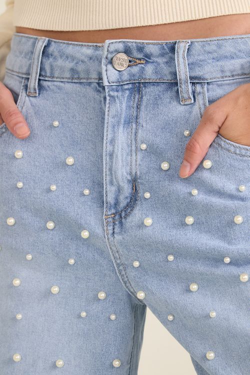 Straight Pearl Light Blue
