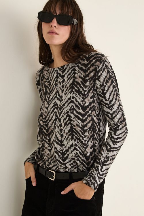 Sweater Zebram Print