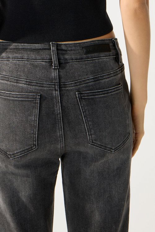 Flare Mid Rise Grey Up