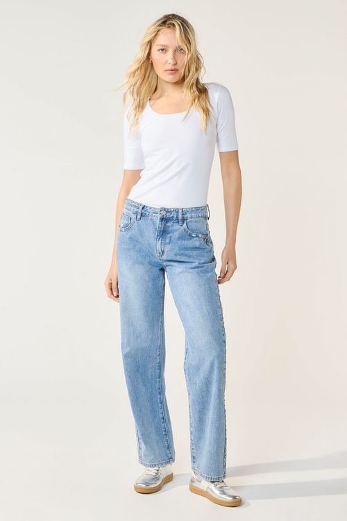 Straight Fuji Strass Blue