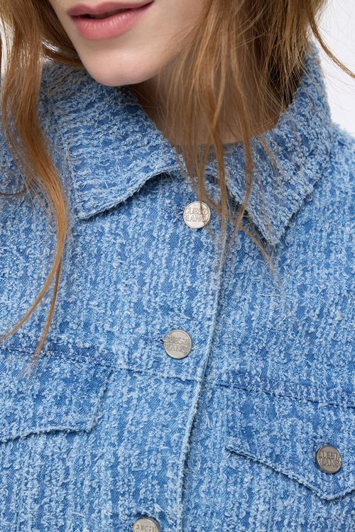 Campera Tweed Denim Blue