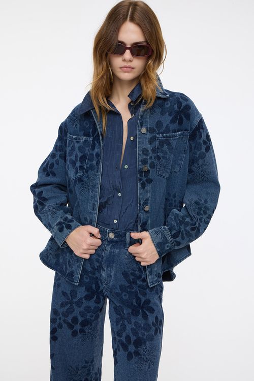 Camisaco Jacquard Denim Blue