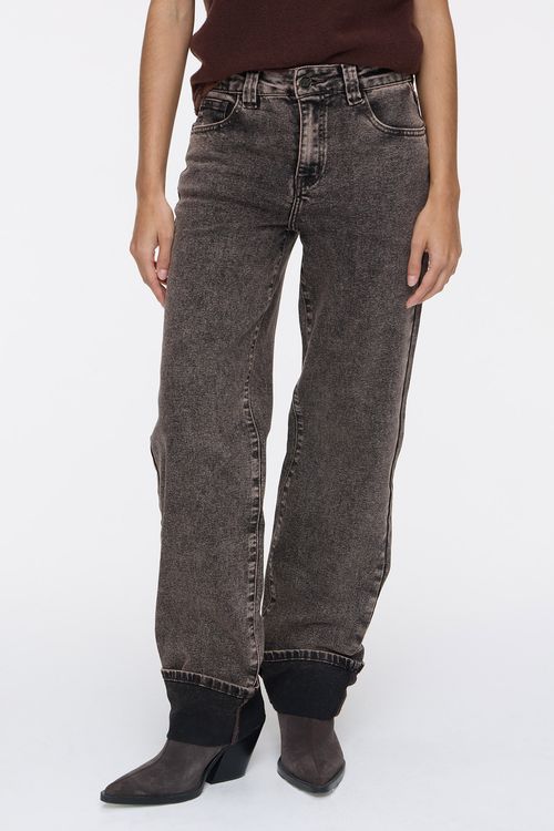 Straight New Black Acid Wash