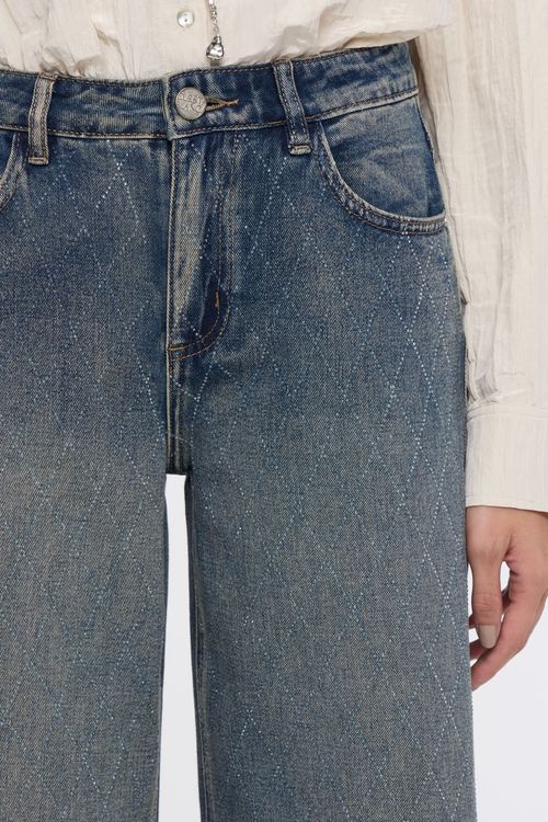 Wide Rombos Vintage Blue